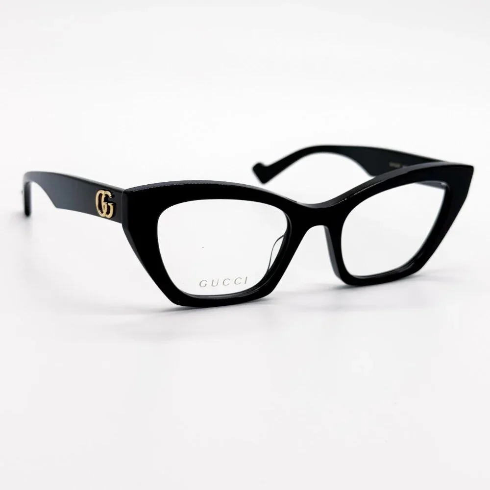 NEW GUCCI GG1334O 001 EYEGLASSES WOMEN BLACK CAT EYE EYEWEAR GUCCI